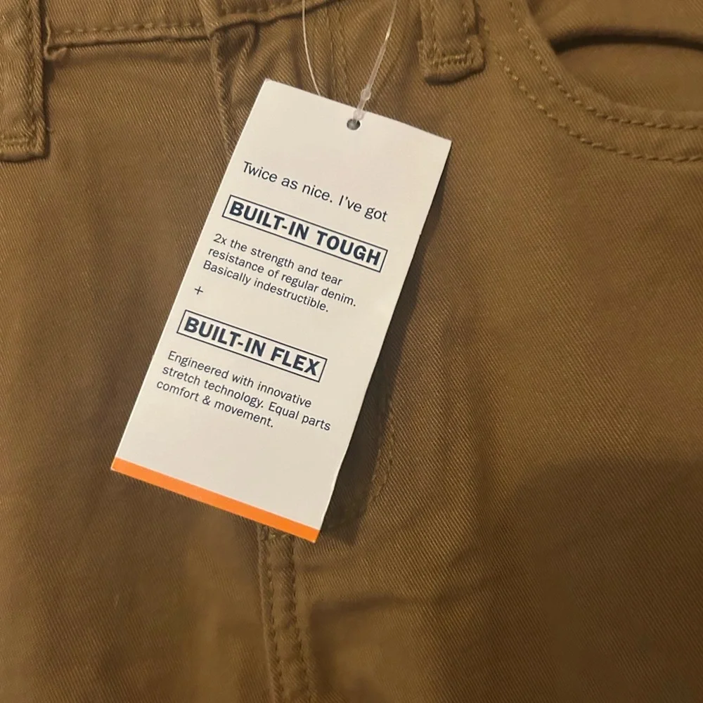 Brown Skinny Jeans with Textured Fabric